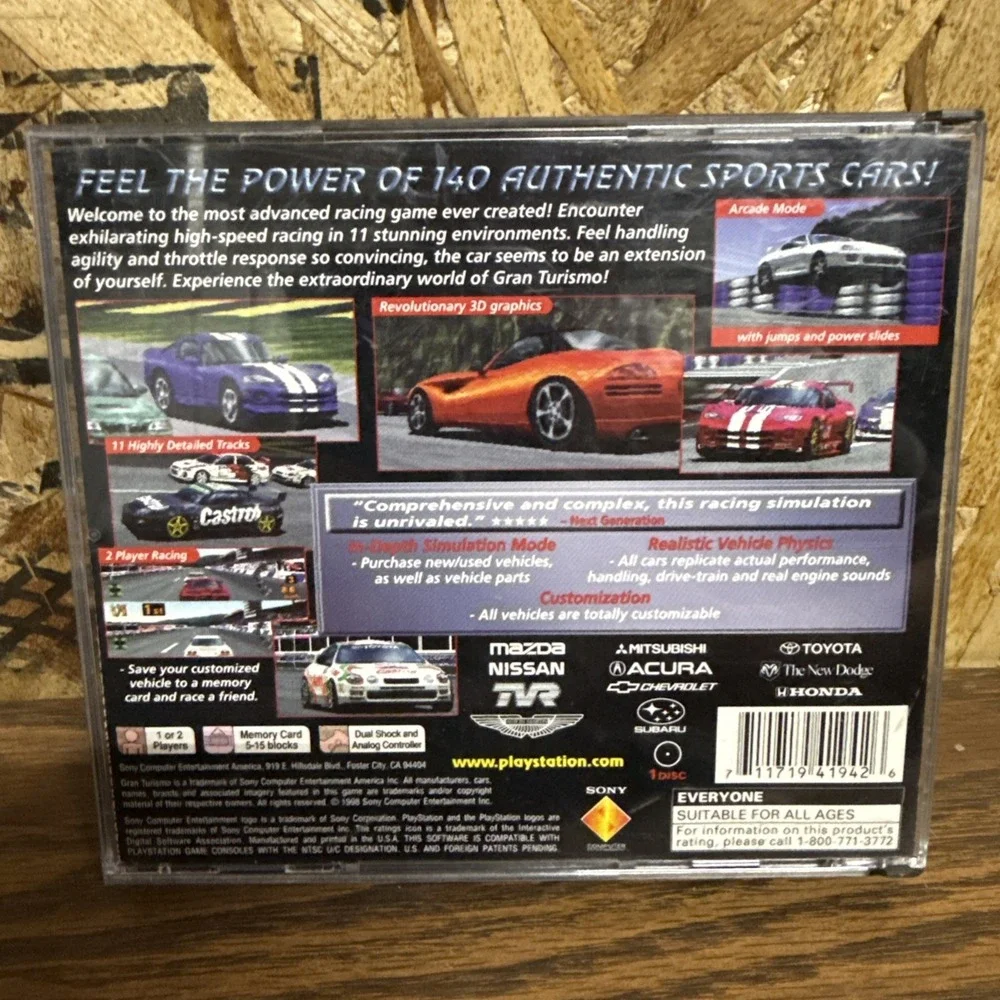 Gran Turismo Sony PlayStation 1 PS1 Black Label Complete CIB Tested Manuals